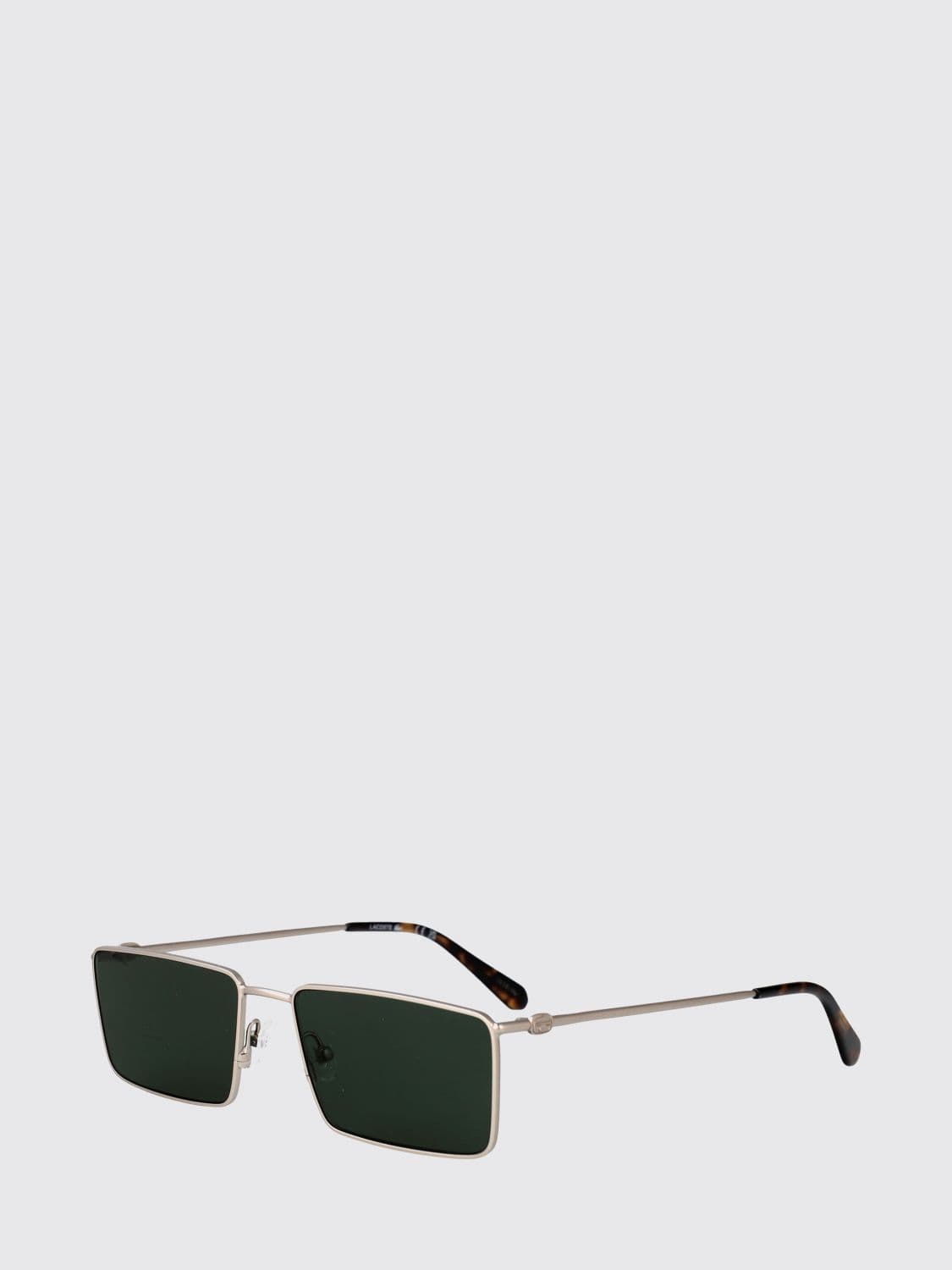 Lacoste Metal Aviator Sunglasses with Amber Lenses and Embossed Logo · 56
