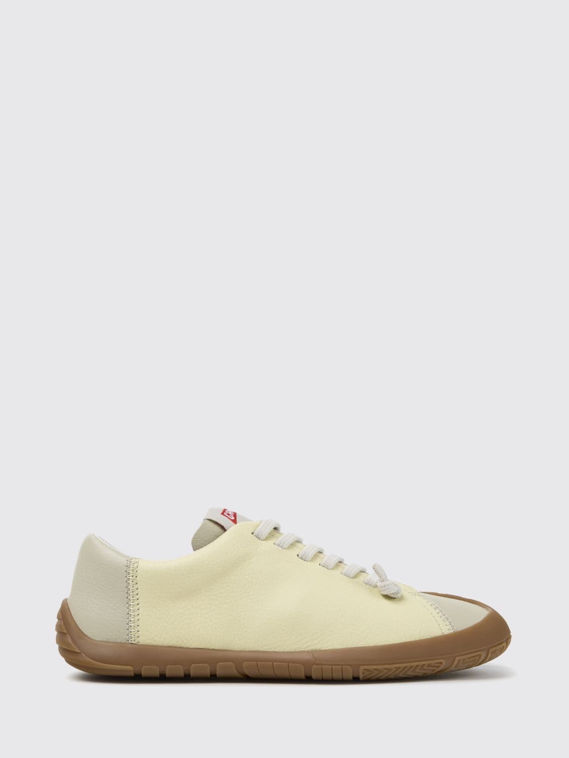 Camper Twins Bicolour Smooth Leather Slip-On Trainers with Elastic Laces