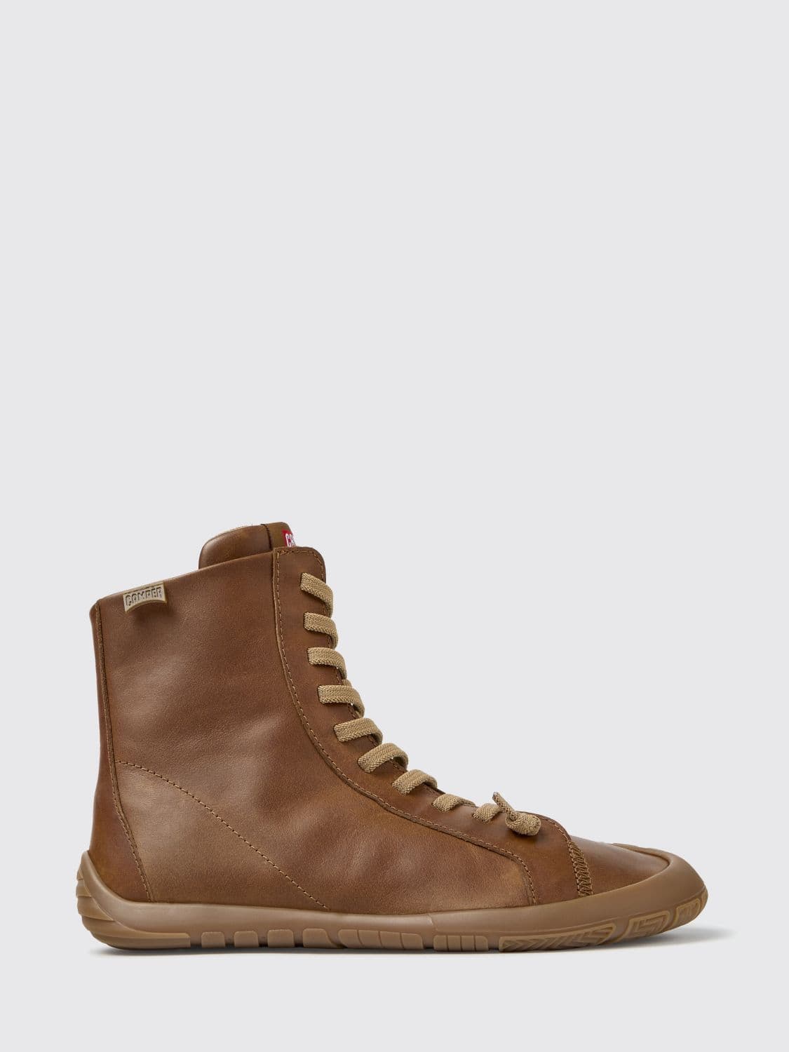 Camper Peu Path+ Smooth Leather Ankle Boots with Side Zip and Low Heel