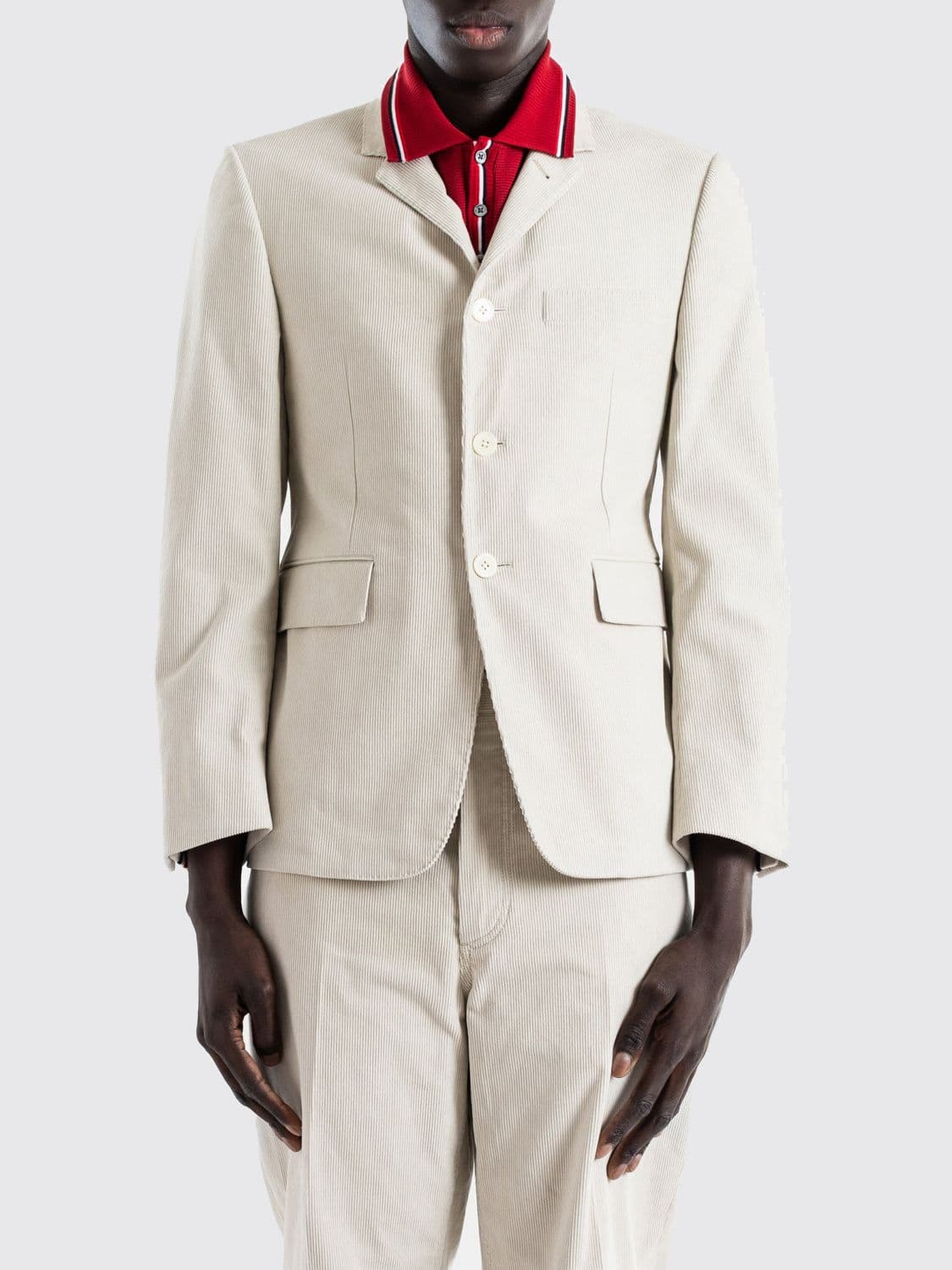 Thom Browne Single-Breasted Corduroy Blazer in Cotton with Three Buttons
