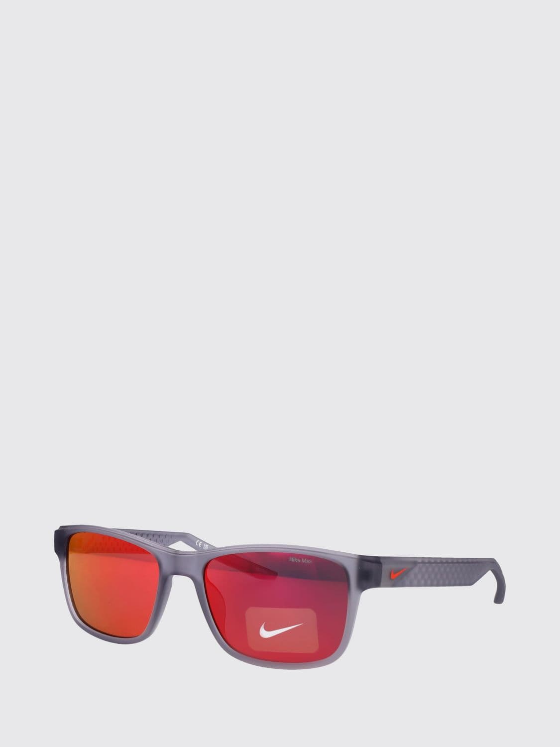 Nike Sporty Square Frame Acetate Sunglasses with Swoosh Logo
