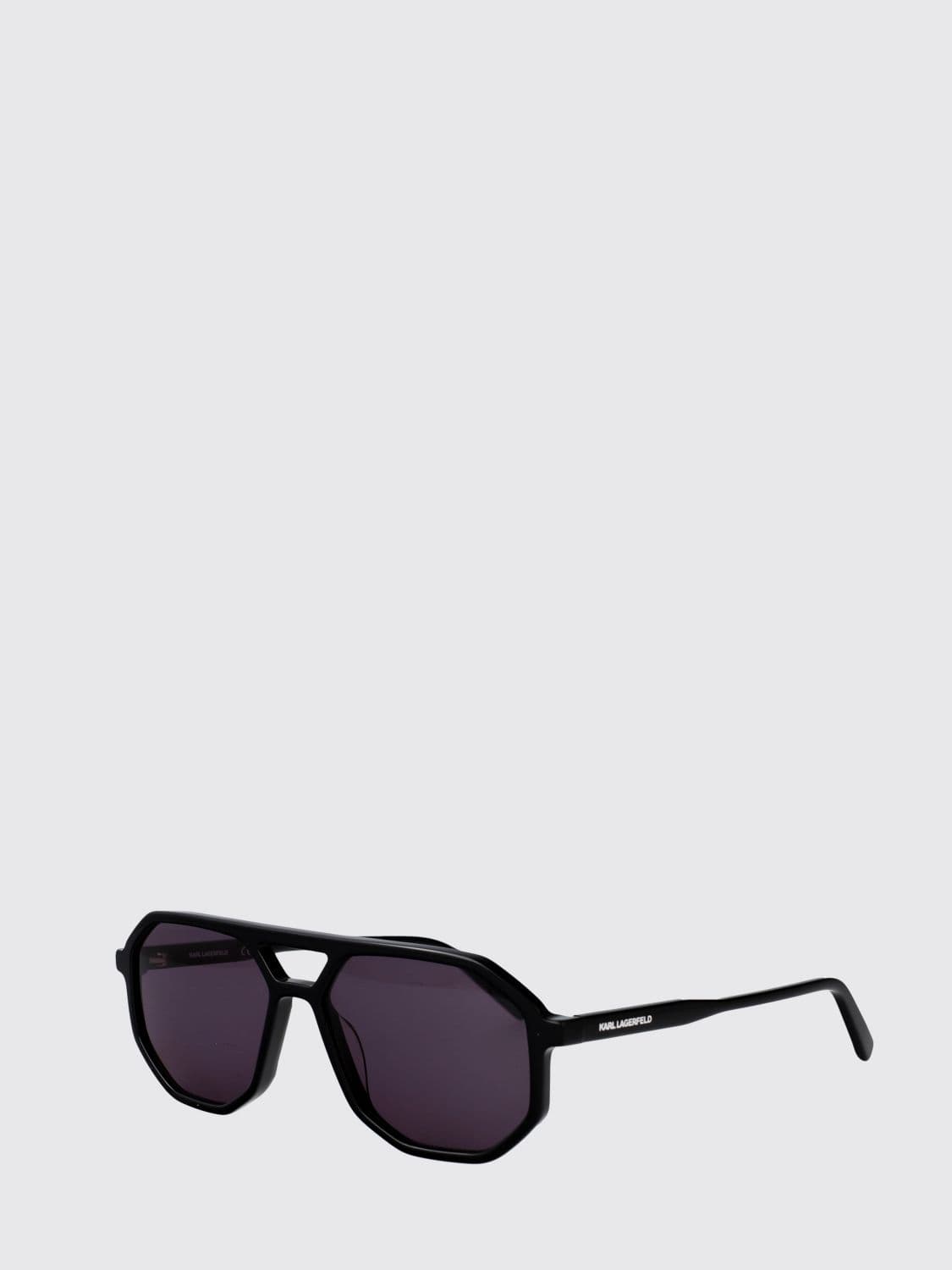 Karl Lagerfeld Irregular Acetate Sunglasses with Double Bridge