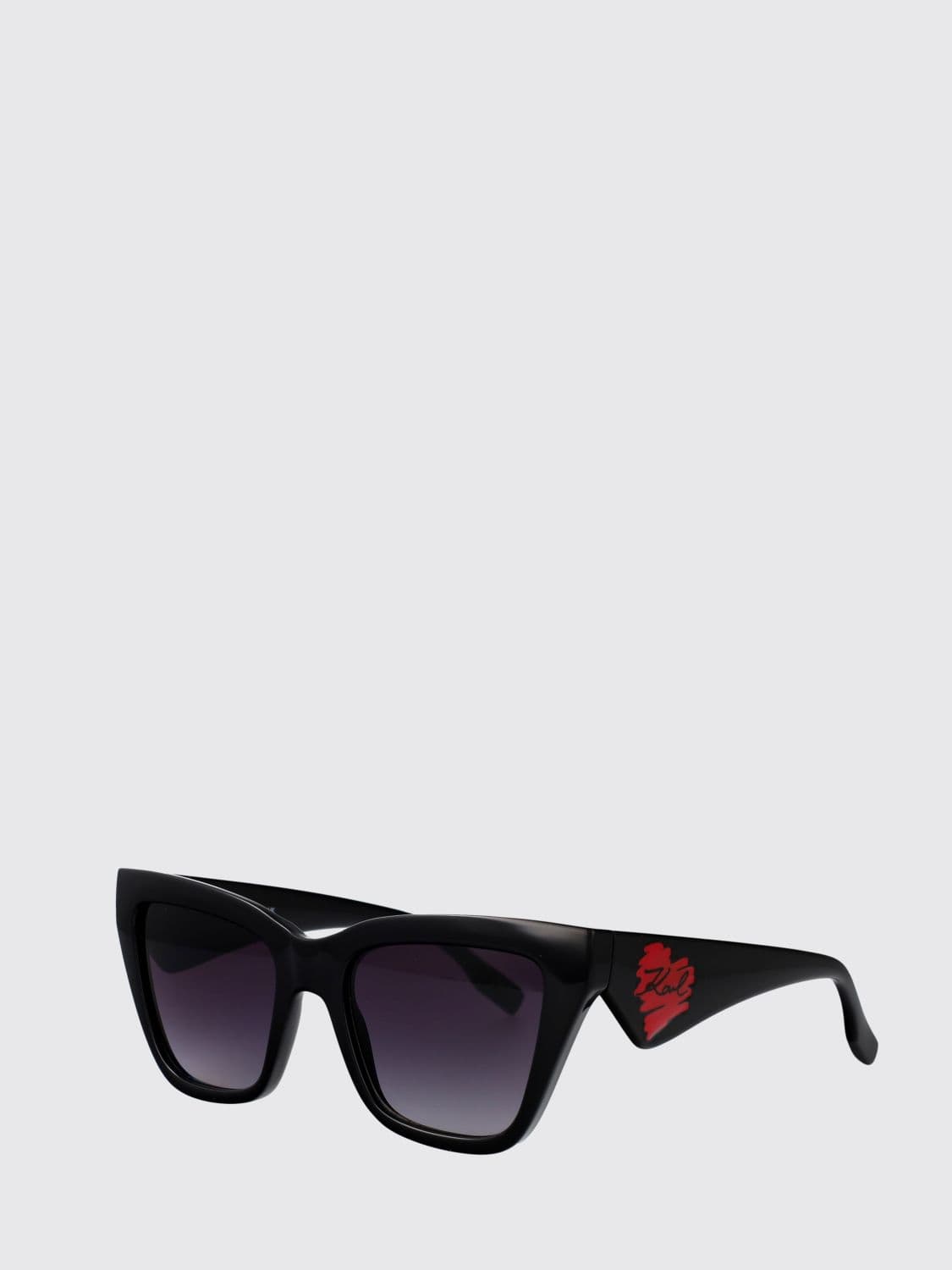 Karl Lagerfeld Oversized Cat Eye Acetate Sunglasses with Contrast Logo · 57