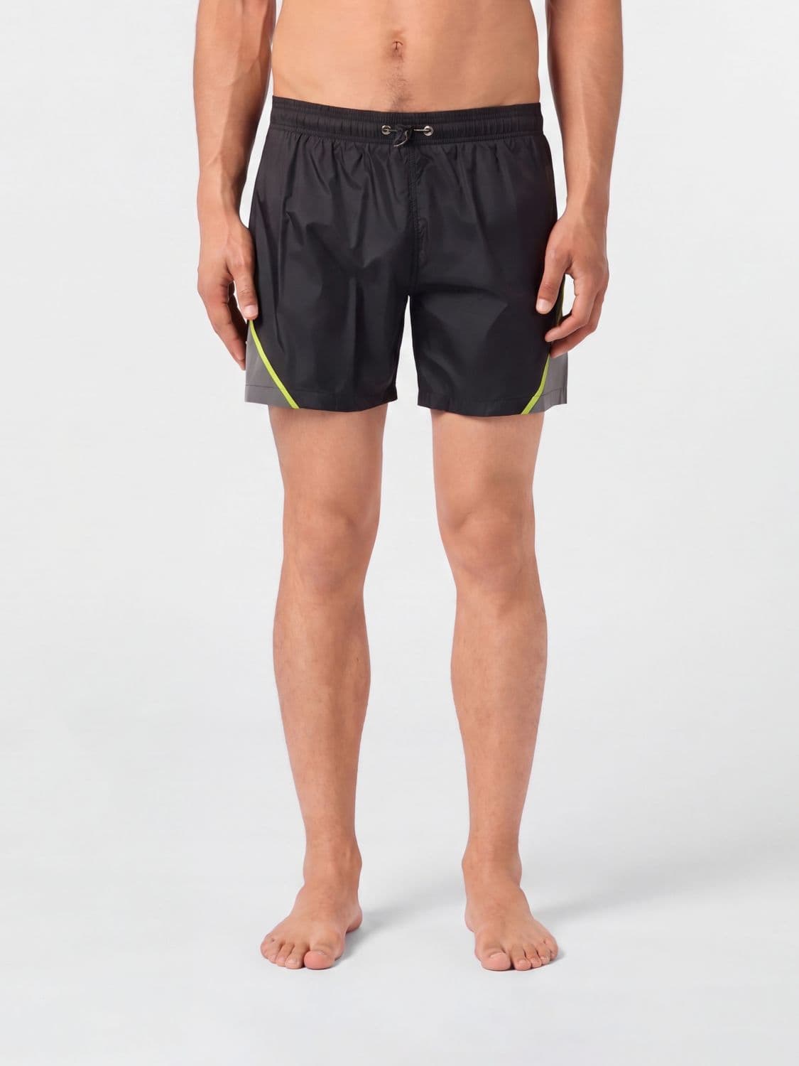 Plein Sport Polyester Swim Shorts with Elasticated Drawstring Waist