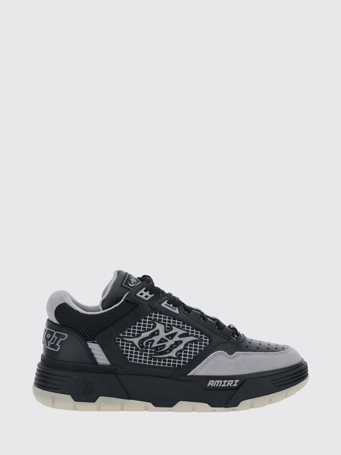 Amiri MA-94 Leather and Mesh Sneakers with Monogram and Suede Details · 44