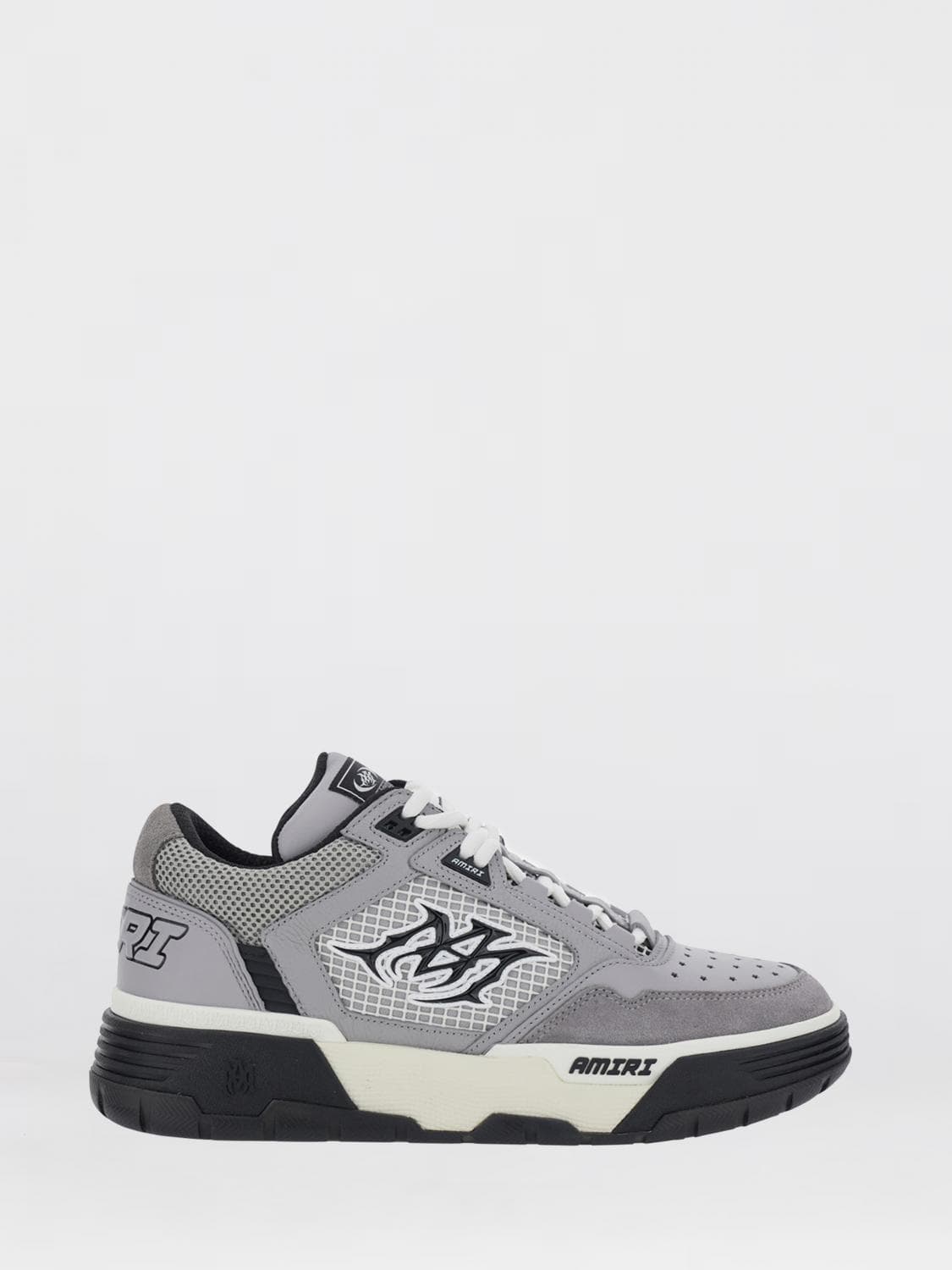 Amiri MA-94 Leather and Mesh Sneakers with Monogram and Suede Details · 44
