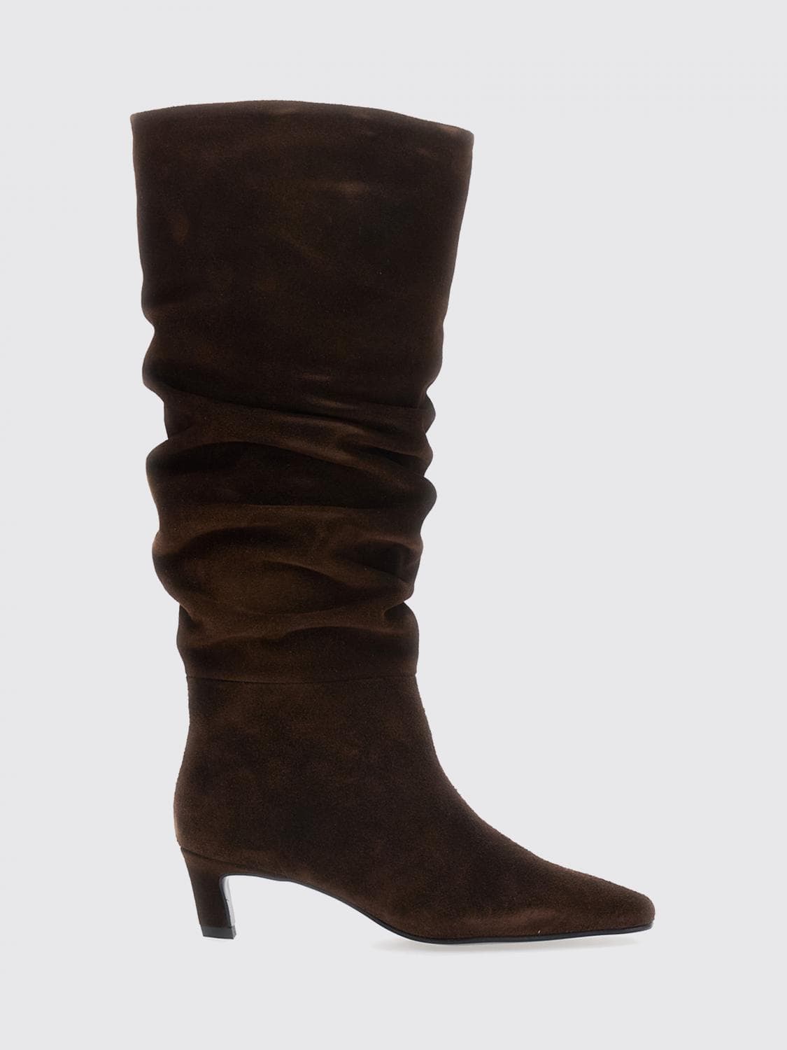 Alohas Kalila Ruched Suede Knee-High Boots by
