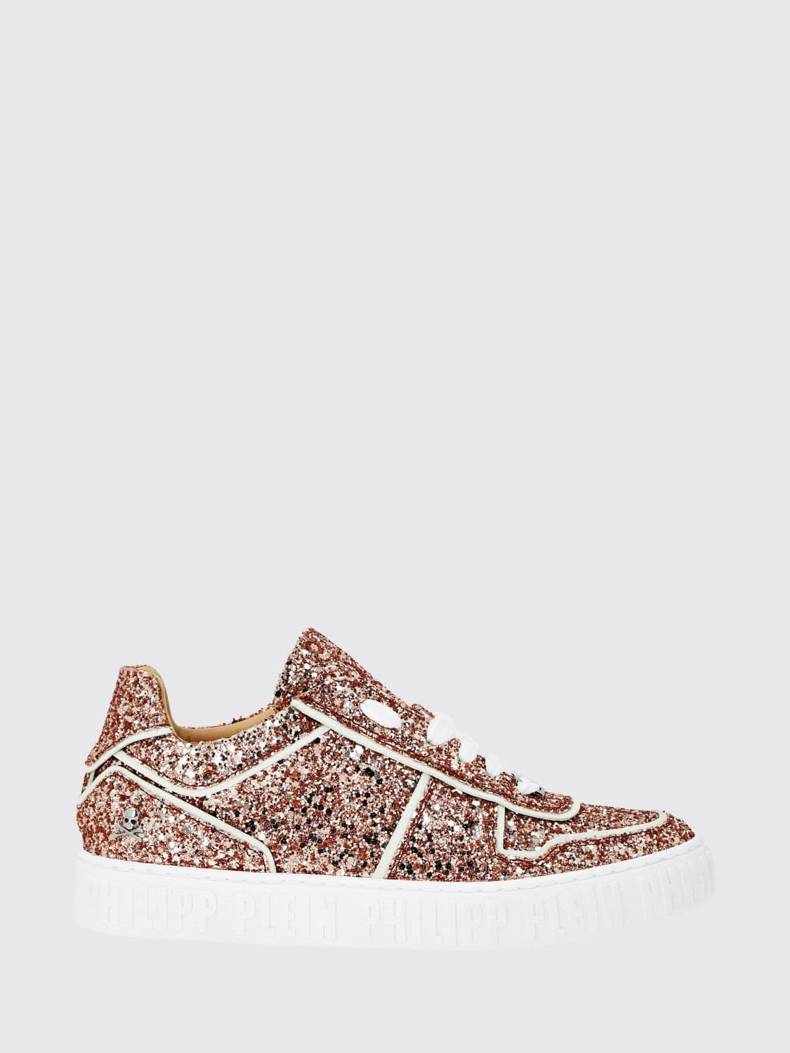 Philipp Plein Low Top Glitter Technical Fabric Sneakers with Embroidery