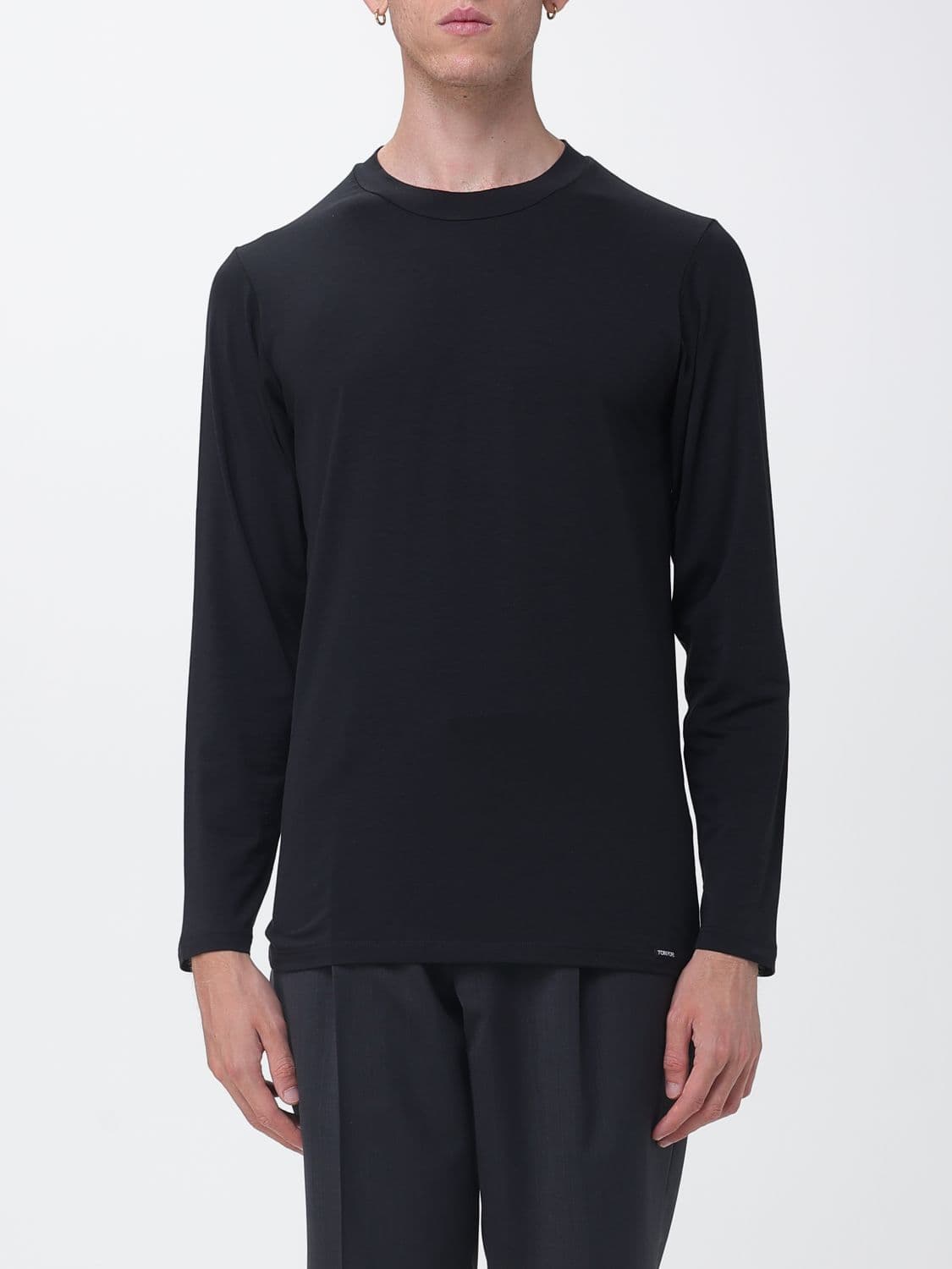 Tom Ford Long-Sleeved T-Shirt in Cotton and Modal Blend