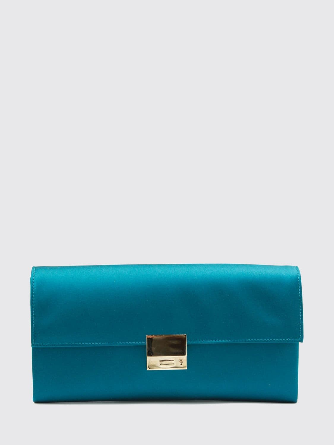 Tom Ford Rectangular Silk Clutch with Metallic Snap Closure and Engraved Logo