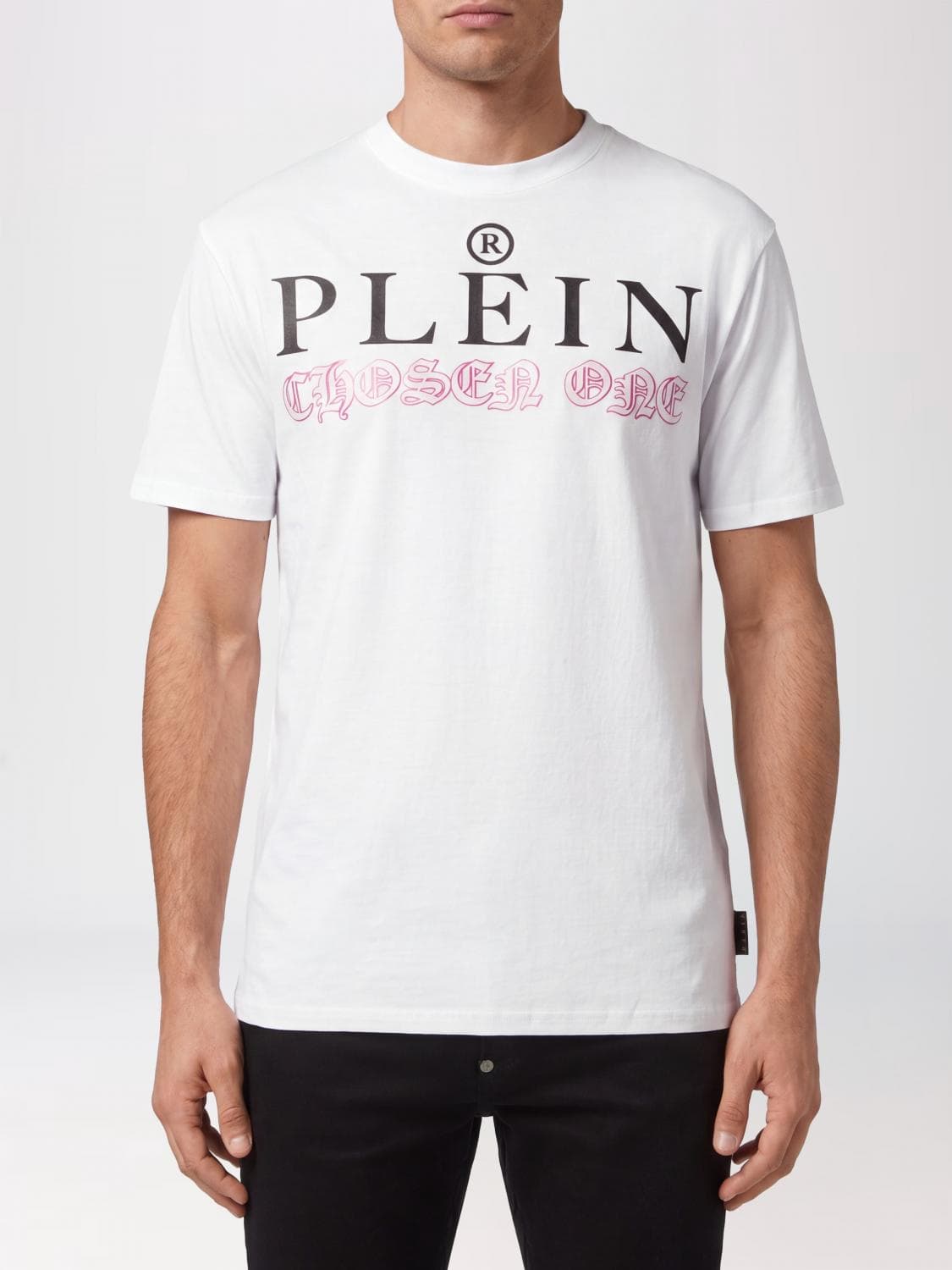 Philipp Plein Cotton Crew-Neck T-Shirt with Logo Lettering Print