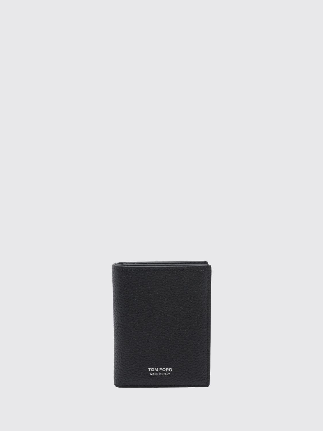 Tom Ford T-Line Grained Calf Leather Bifold Card Holder with Laminated Logo · OS
