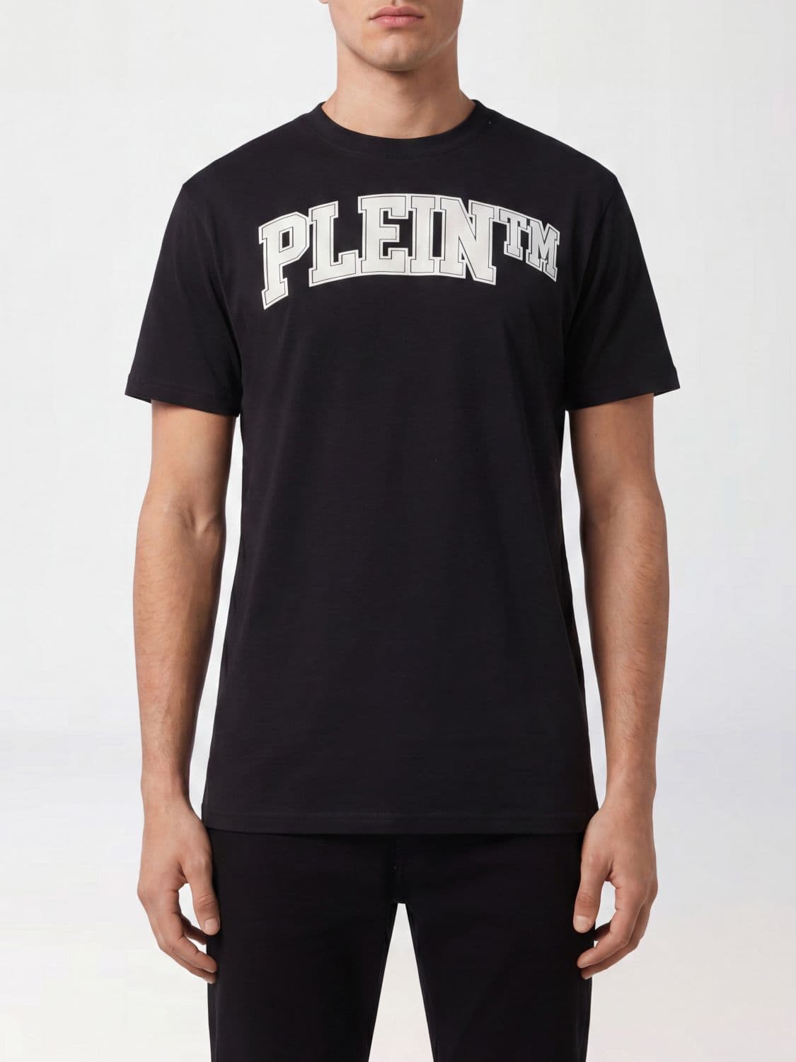 Philipp Plein Cotton T-shirt with Contrasting Lettering Logo Print on the Front