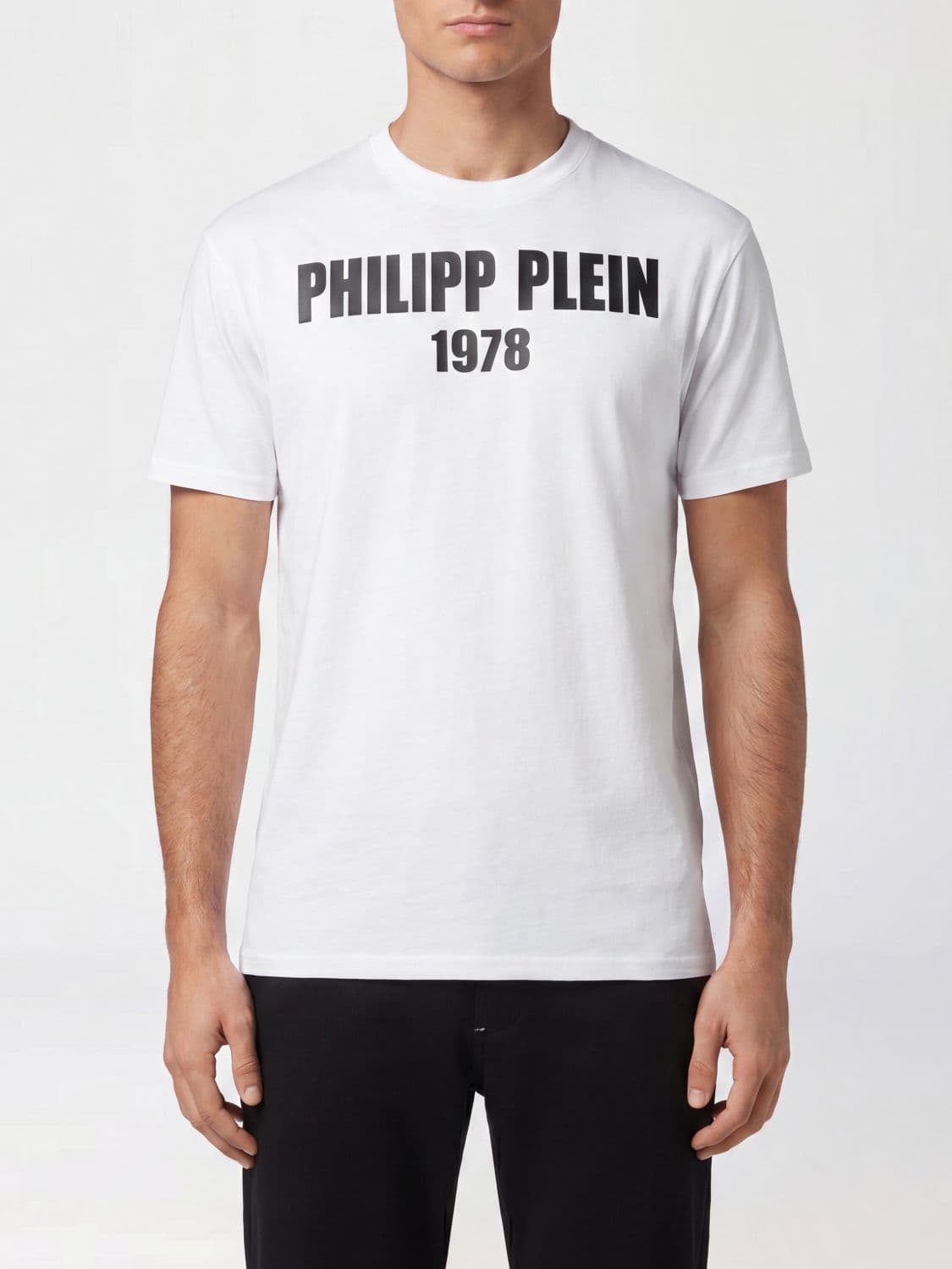 Philipp Plein Cotton T-shirt with Contrasting Logo Lettering Print on the Chest