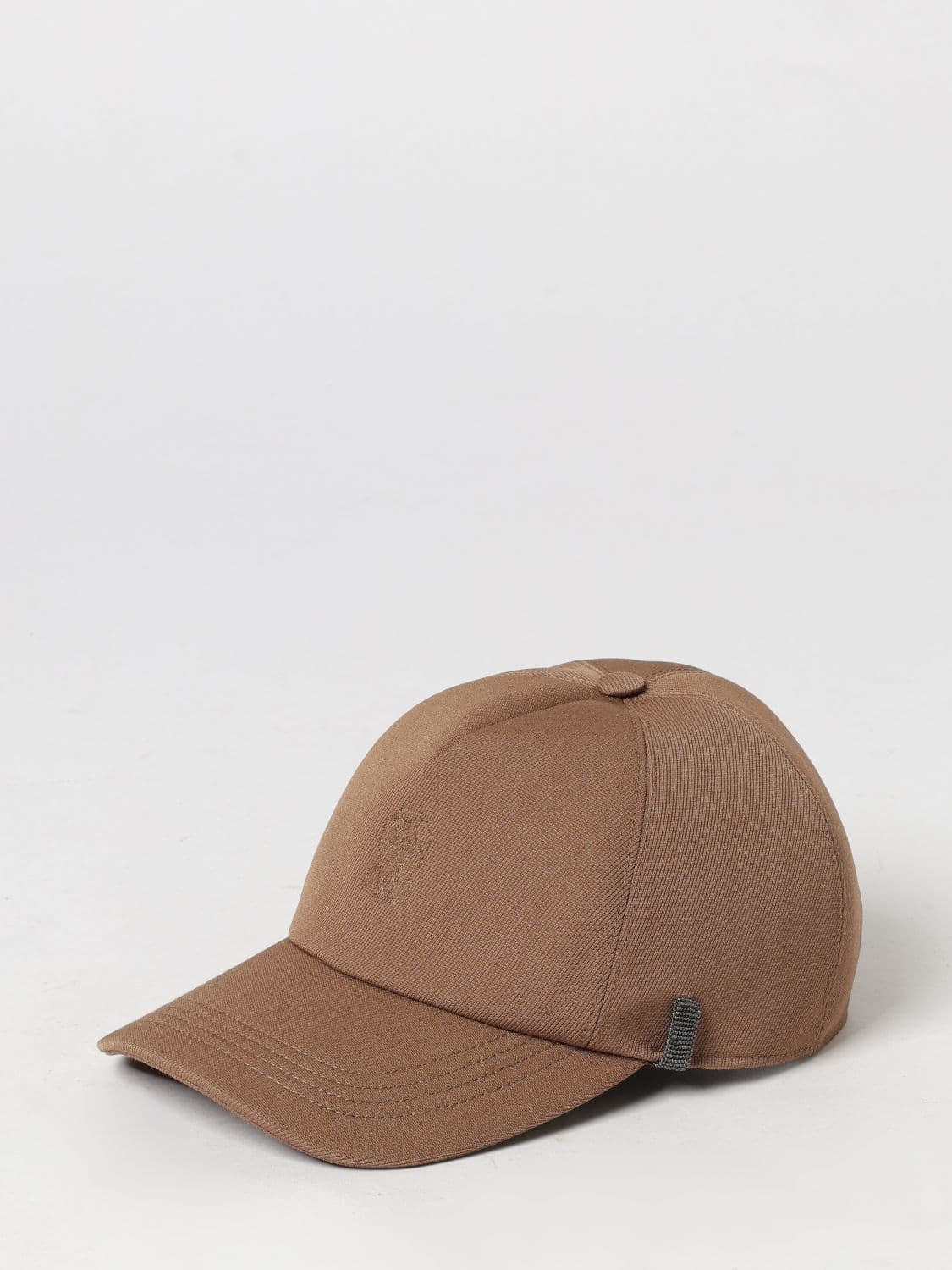 Brunello Cucinelli Cotton Twill Baseball Cap with Logo and Monili Embellishment