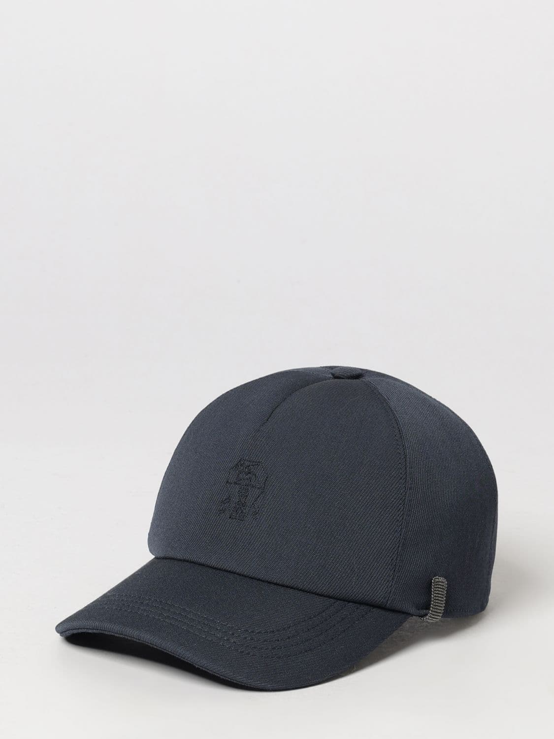 Brunello Cucinelli Cotton Twill Baseball Cap with Logo and Monili Embellishment