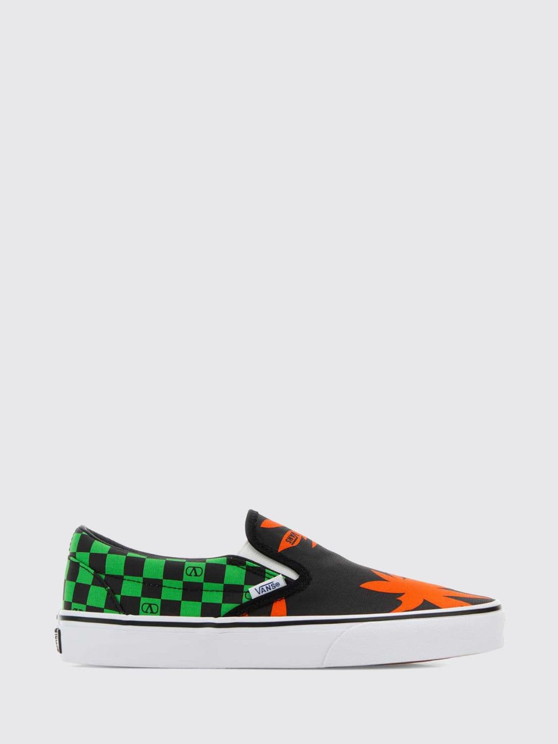 Valentino Garavani x Vans Checkered Floral Print Canvas Slip-On Sneakers