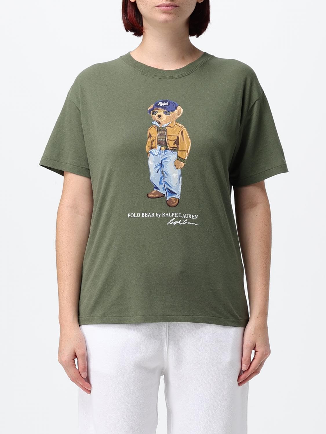 Polo Ralph Lauren Slim Fit Cotton T-Shirt with Teddy Bear Print