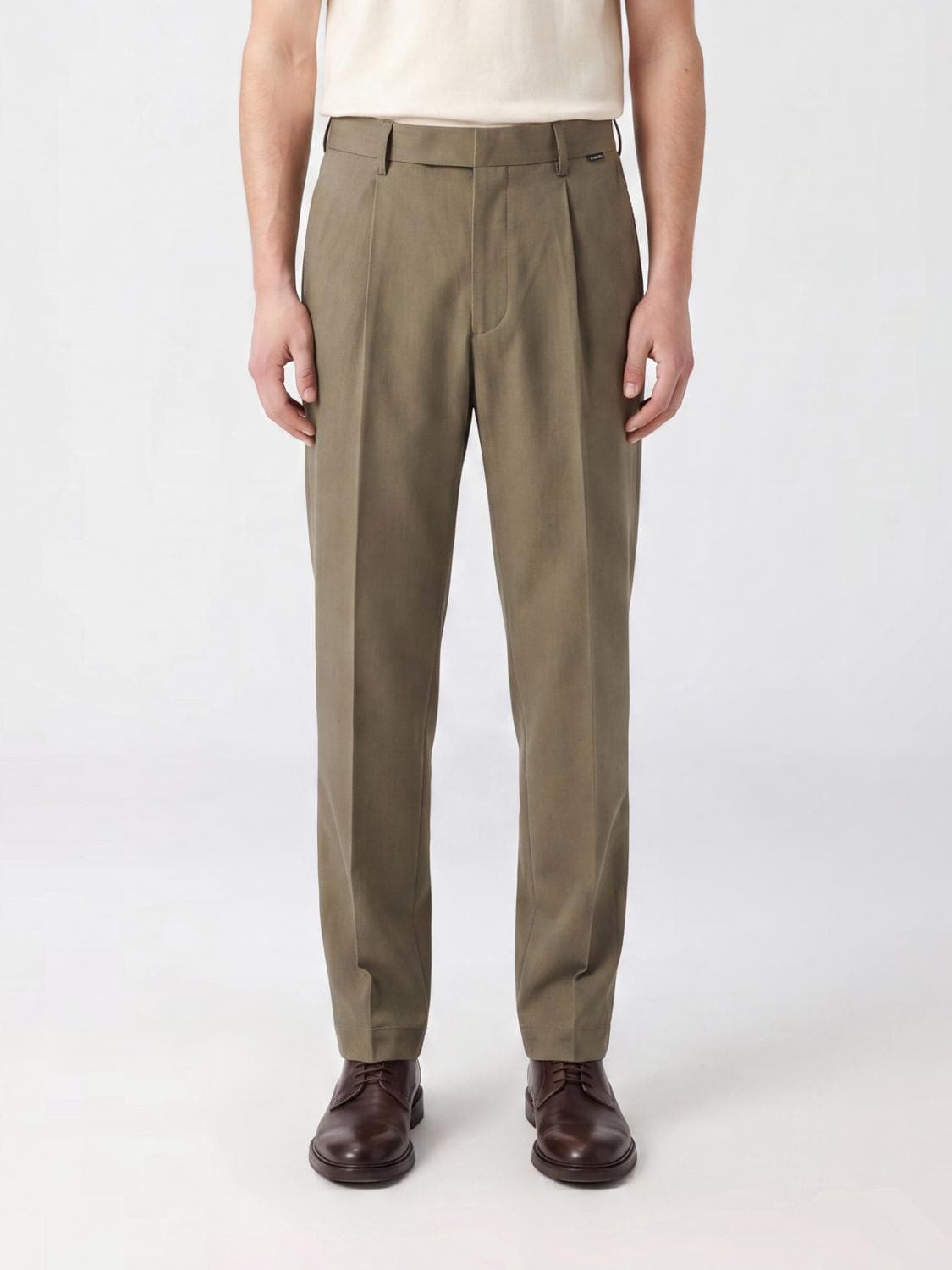 Closed Slim Fit Pleated Tailored Trousers in Cotton