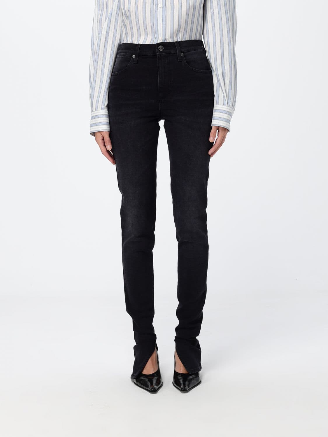 Gucci High-Waisted Skinny Jeans in Black Stretch Cotton Denim