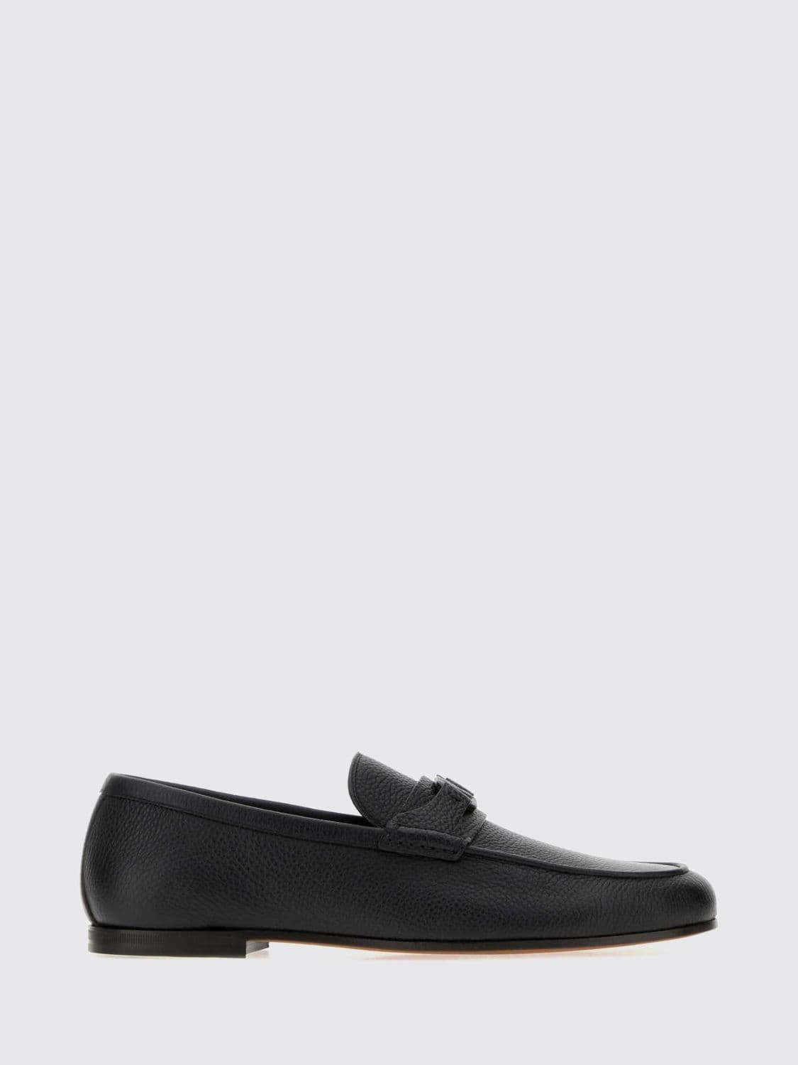 Valentino Garavani VLogo Signature Loafers in Grained Calfskin Leather