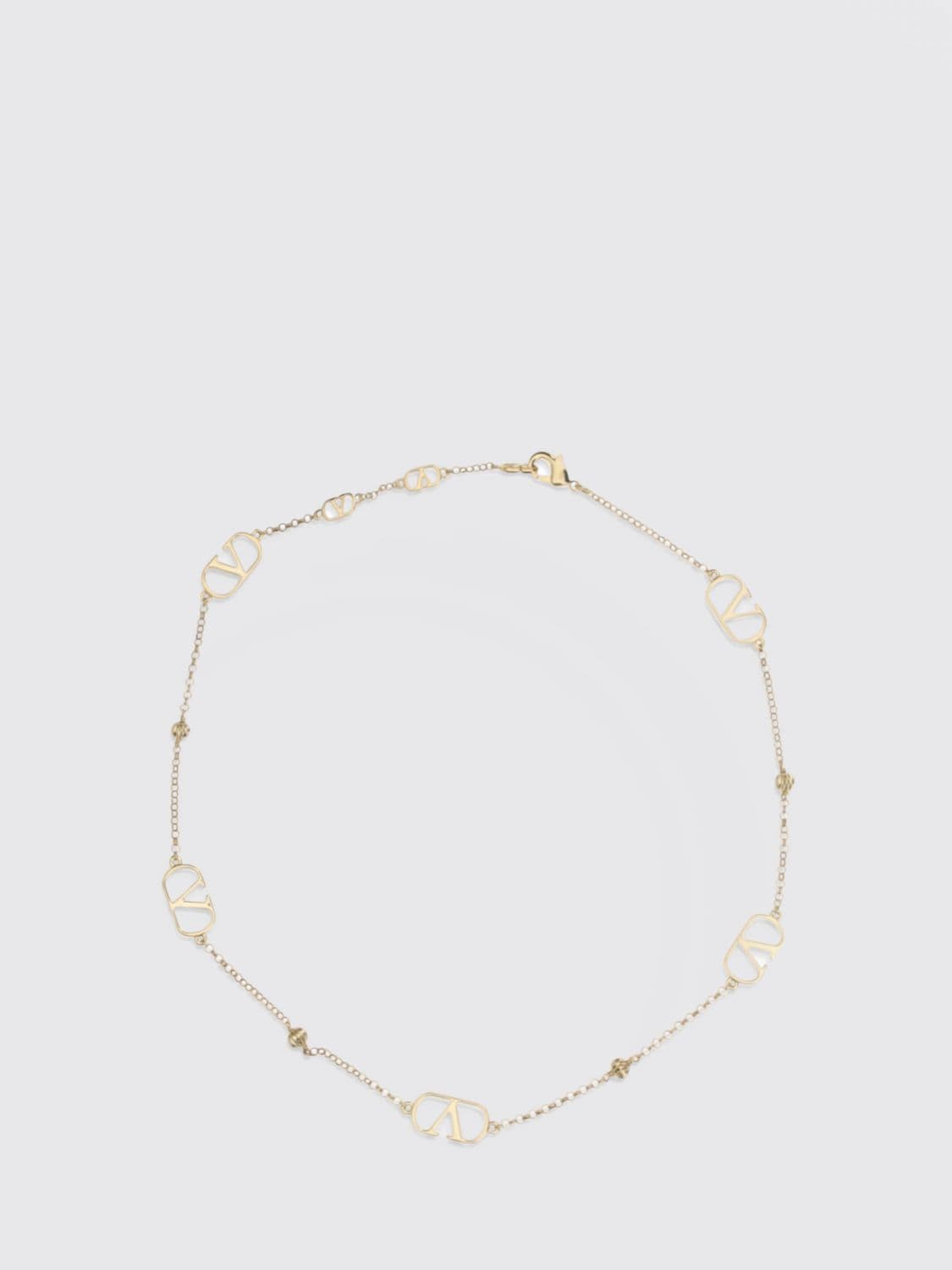 Valentino Garavani VLogo Signature Gold-Finish Brass Choker Necklace · OS
