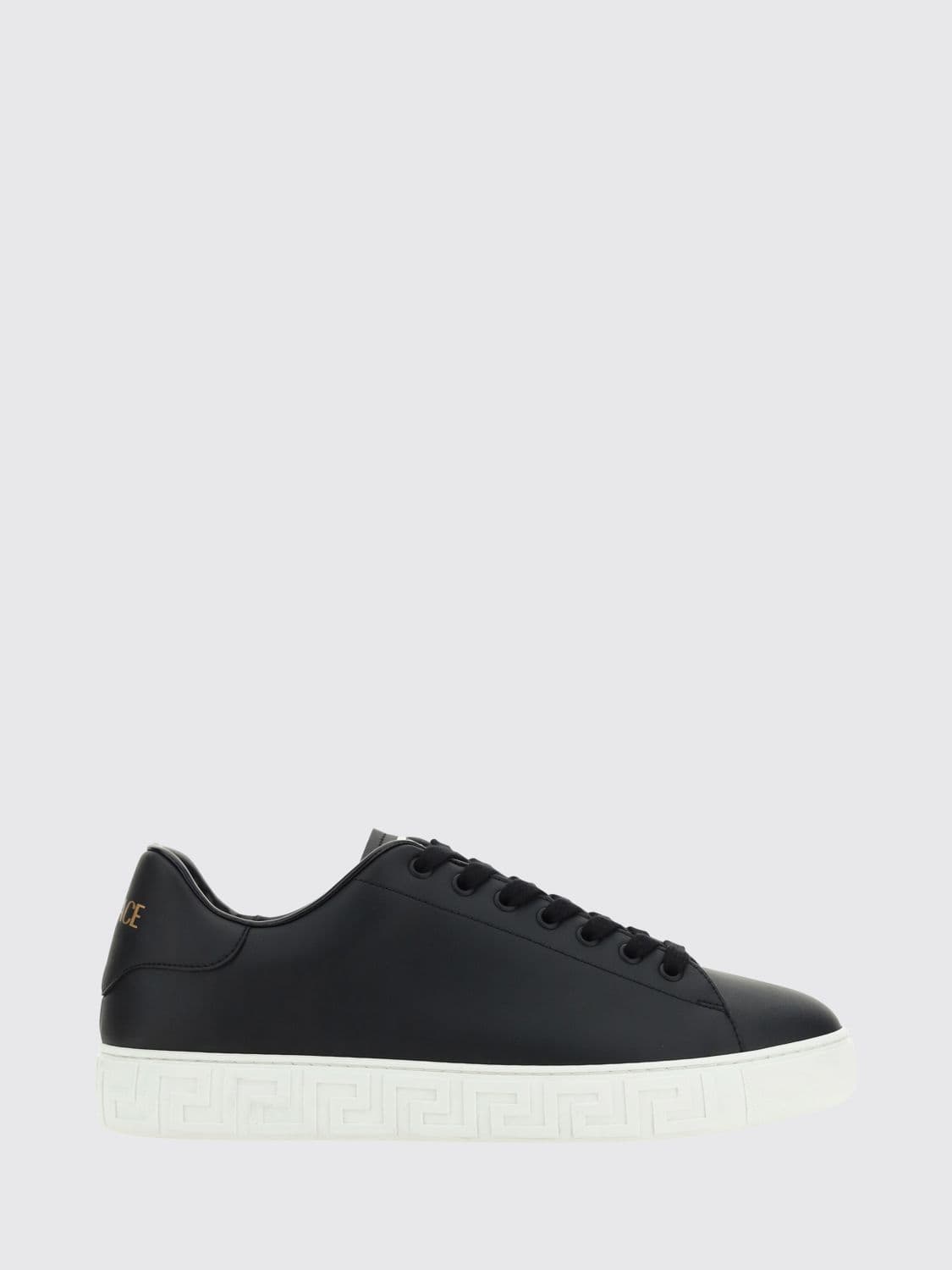 Versace Greca Smooth Calfskin Sneakers by with Lettering Logo · 46