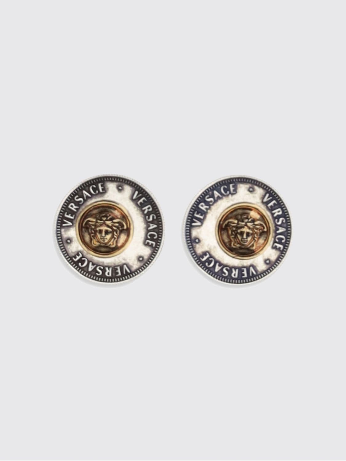 Versace Medusa Stud Earrings in Gold-Tone Brass