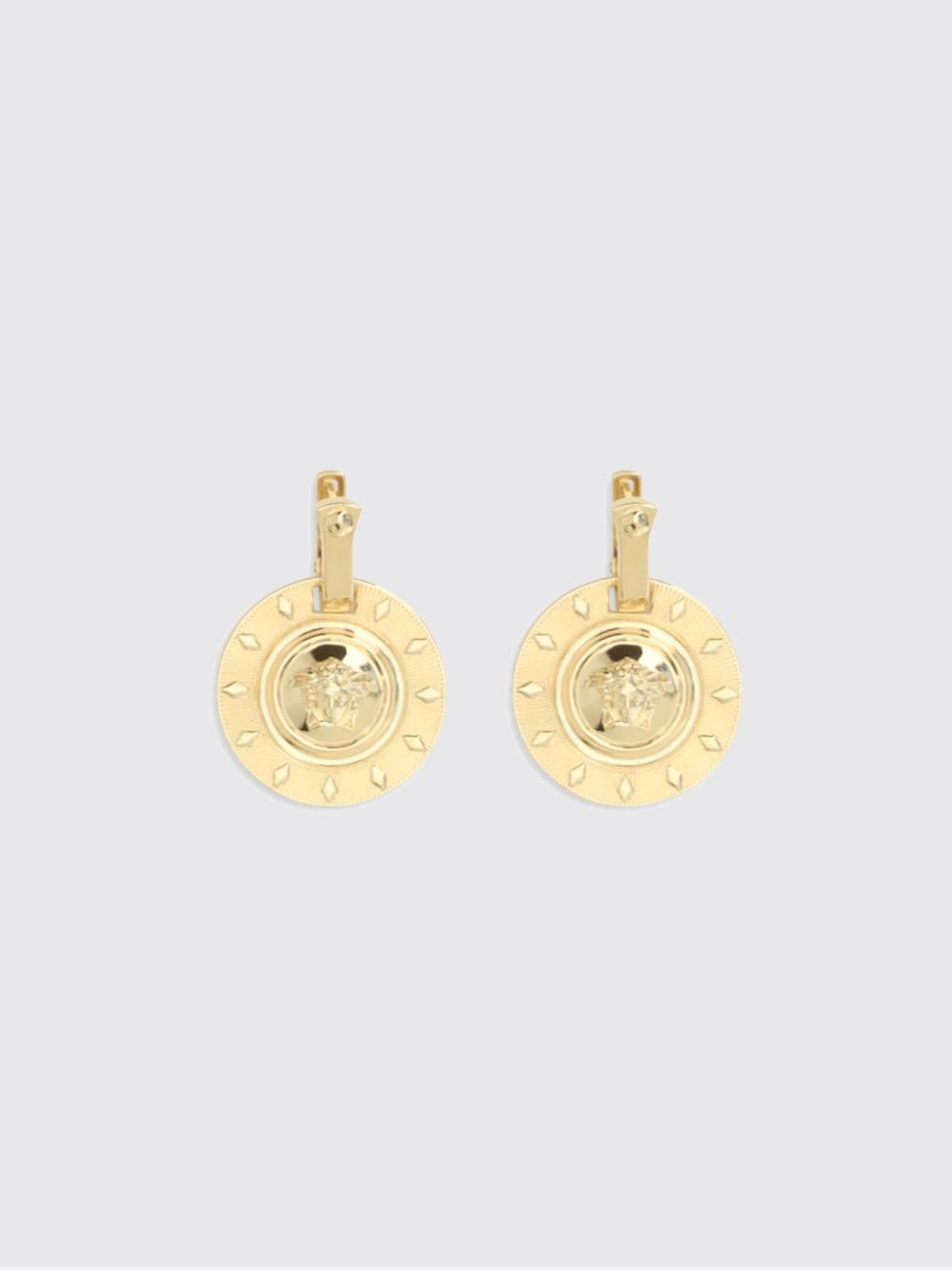 Versace Medusa Pendant Earrings in Gold-Tone Brass
