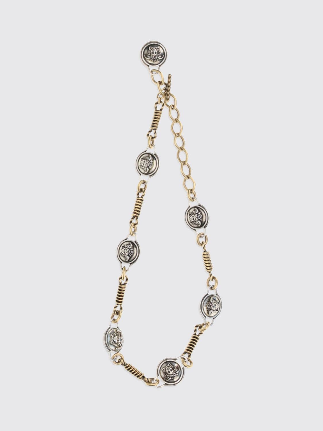Versace Gold-Tone Brass Choker Necklace with Iconic Medusa Pendant