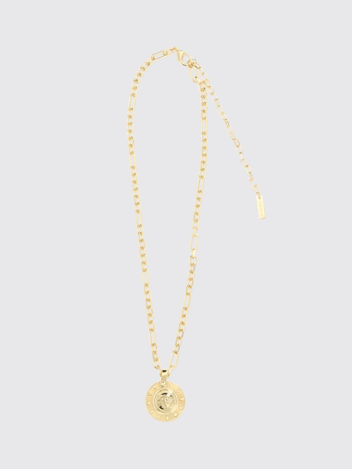 Versace Adjustable Medusa Gold-Tone Necklace in Brass with Sliding Pendant · OS