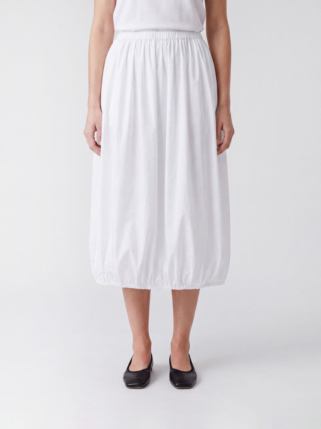 Comme Des Garçons Polyester Midi Balloon Skirt with Elasticated Waist