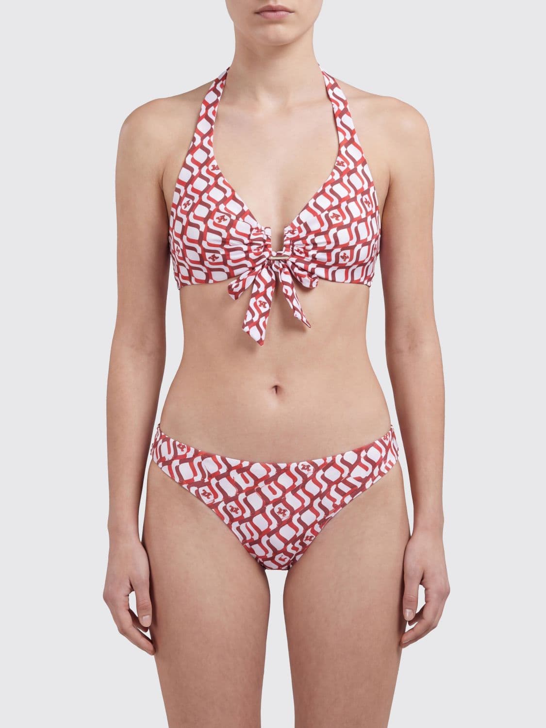 Max Mara Monogram Print Halterneck Bikini Top · 1
