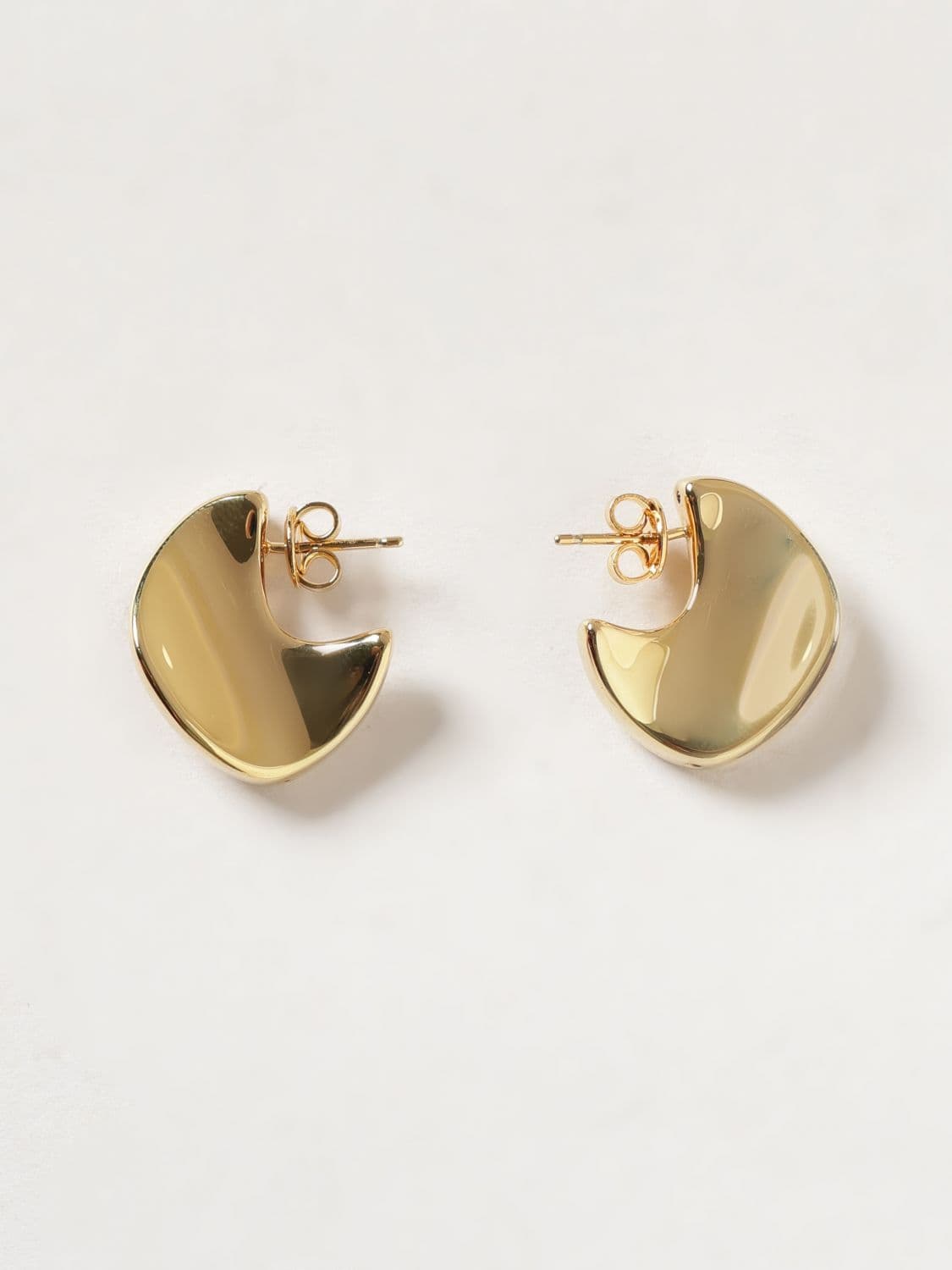 Bottega Veneta Engraved Logo Sterling Silver Dangle Earrings
