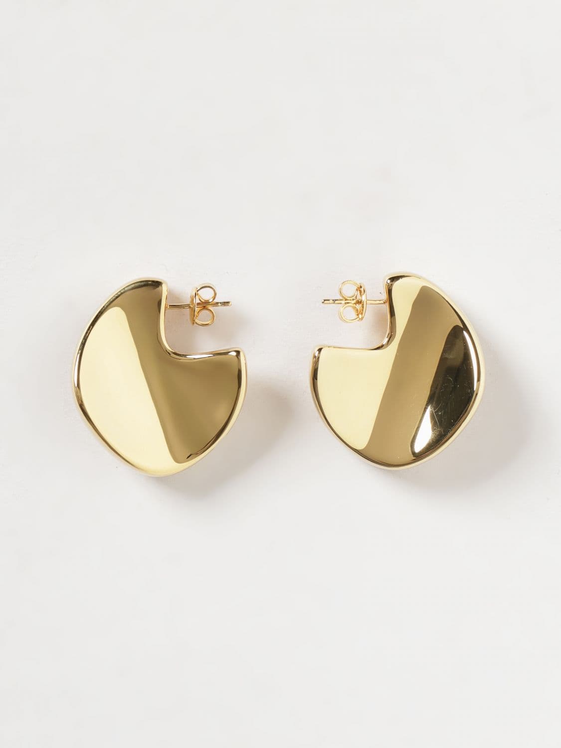 Bottega Veneta Disc 18ct Gold-Plated Silver Drop Earrings