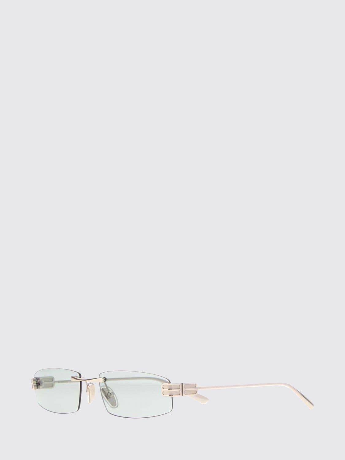 Balenciaga Gossip Rectangular Metal Sunglasses with Coloured Lenses and BB Logo