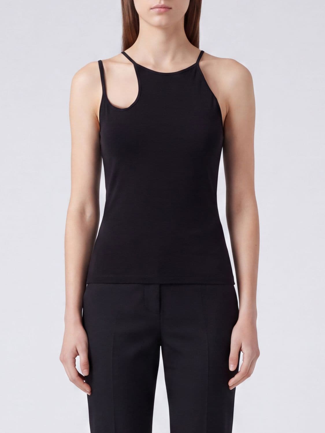 Mcqueen Cut-Out Viscose Top with Off-the-Shoulder Design