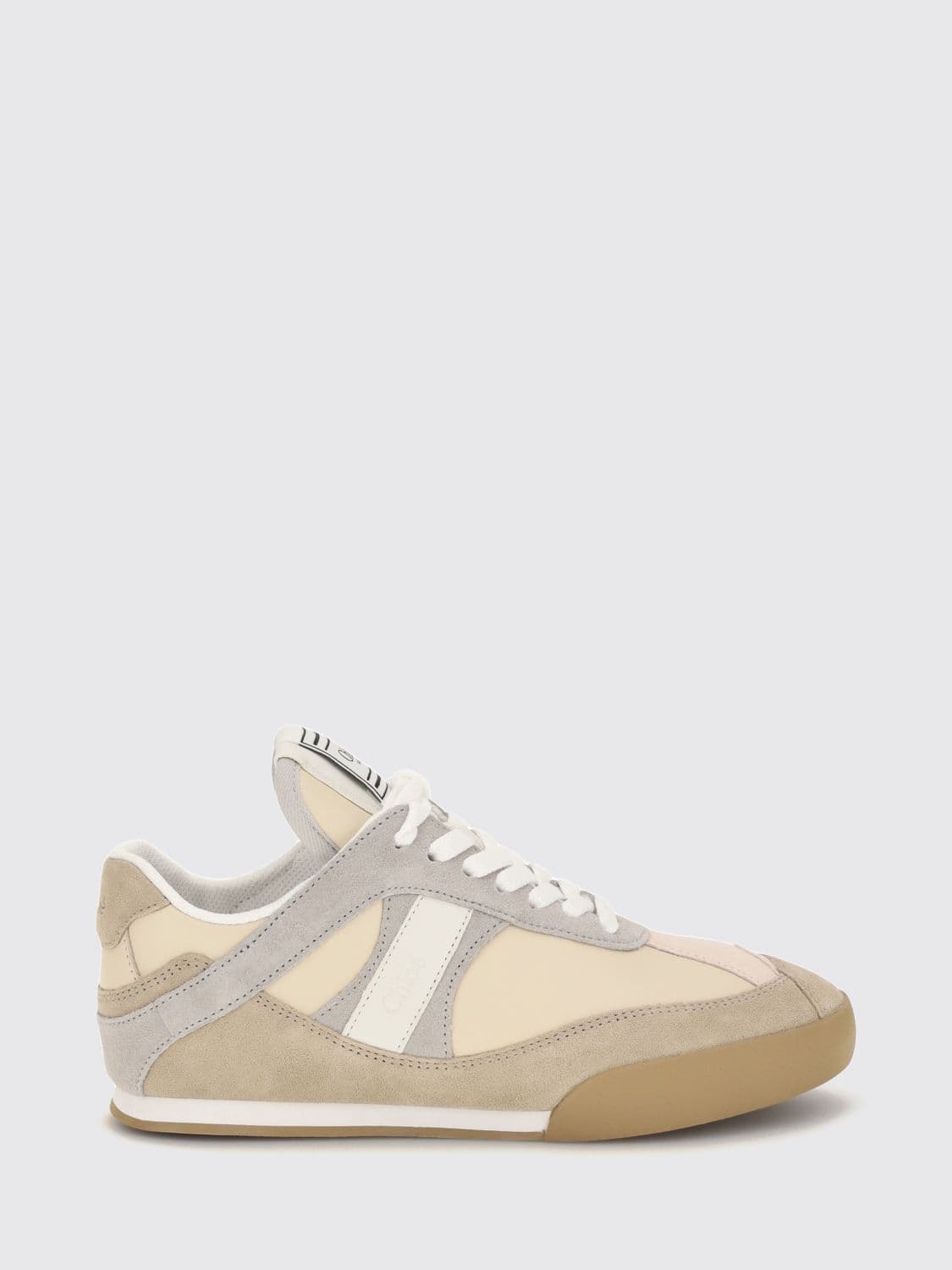 Chloé Kick Bicolor Suede and Smooth Leather Low-Top Sneakers
