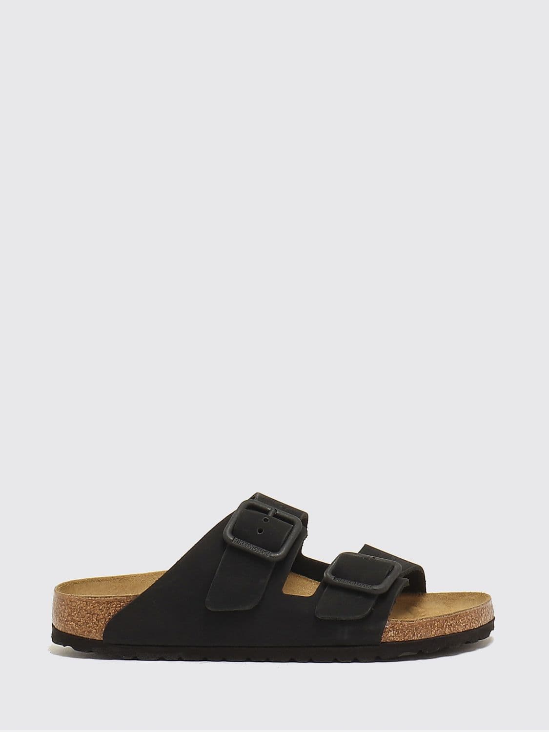 Birkenstock Arizona Wire Buckle Sandals in Nubuck Leather with Double Strap