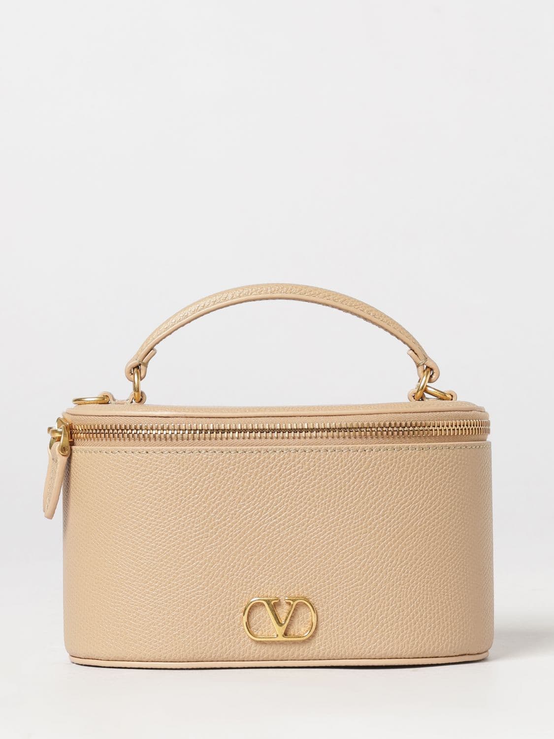 Valentino Garavani Vanity Mini Bag in Grained Leather with VLogo Signature · OS