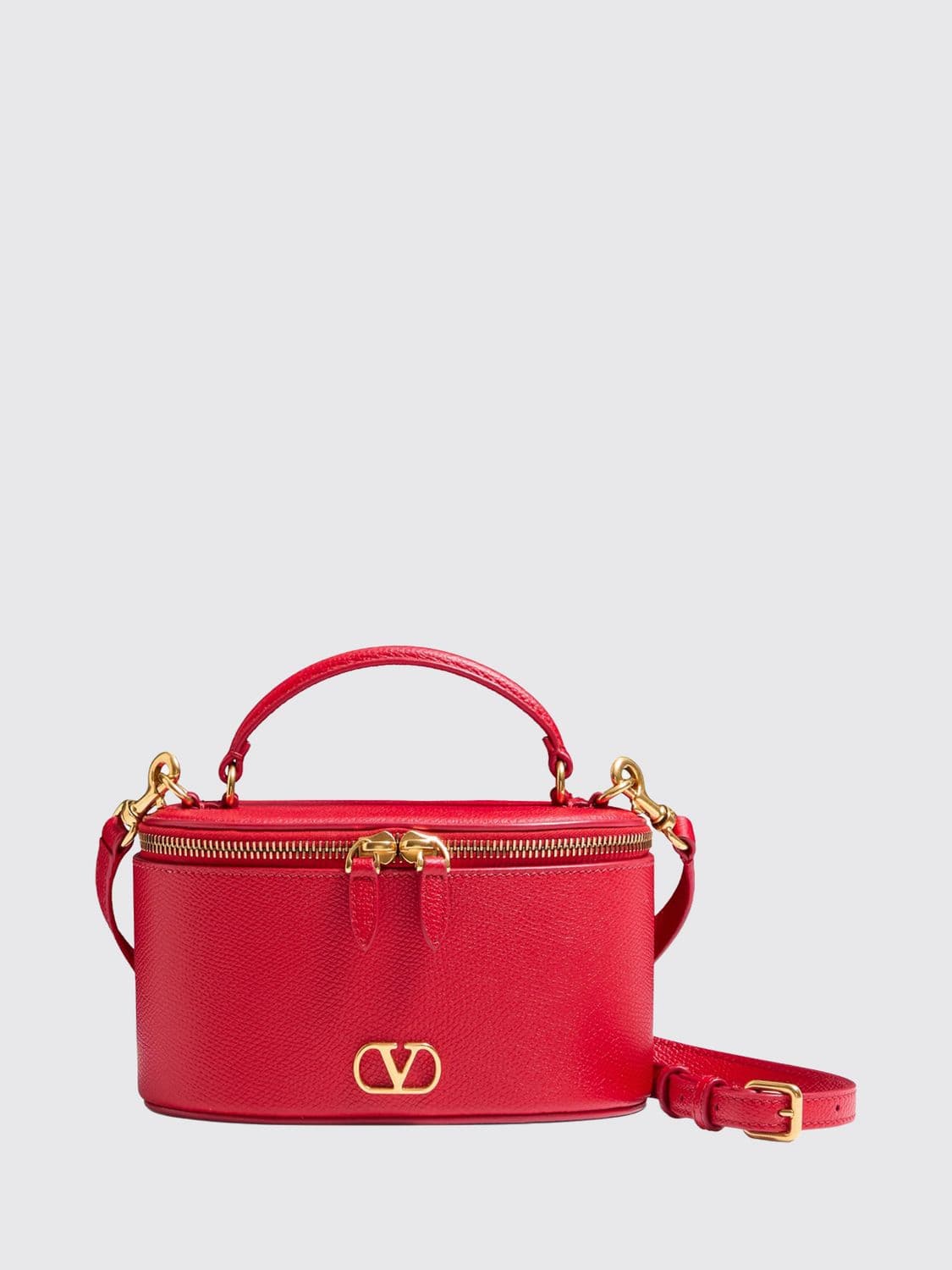 Valentino Garavani Vanity Mini Bag in Grained Leather with VLogo Signature