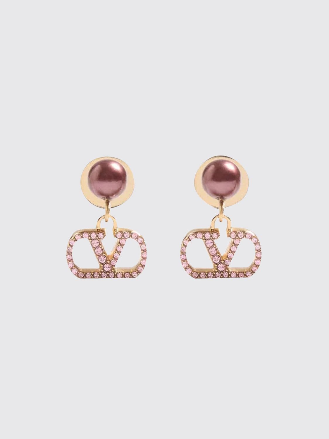 Valentino Garavani VLogo Signature Crystal-Embellished Dangle Earrings