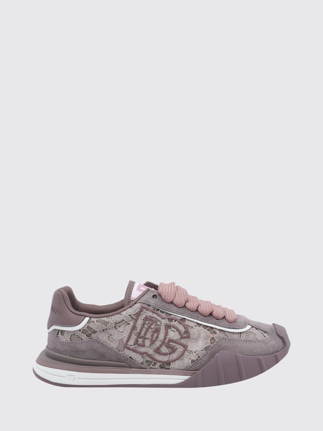Dolce & Gabbana DG Athletic Low-Top Sneakers in Lace and Suede