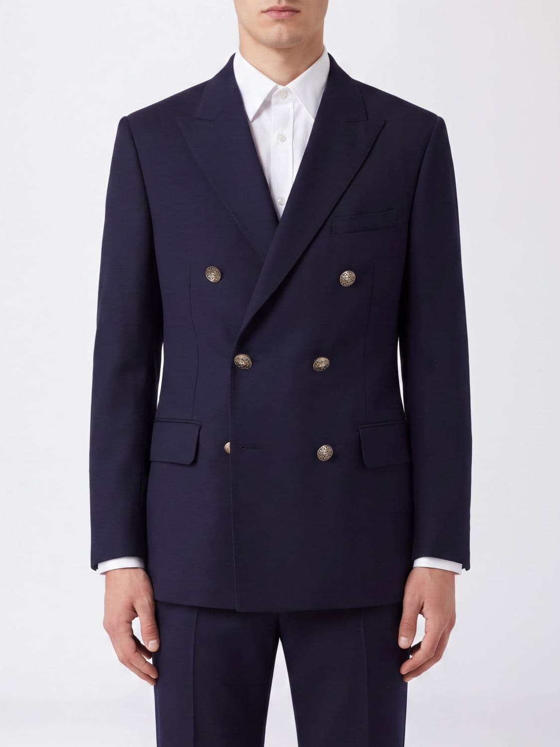 Golden Goose Double-Breasted Tailored Wool Gabardine Blazer