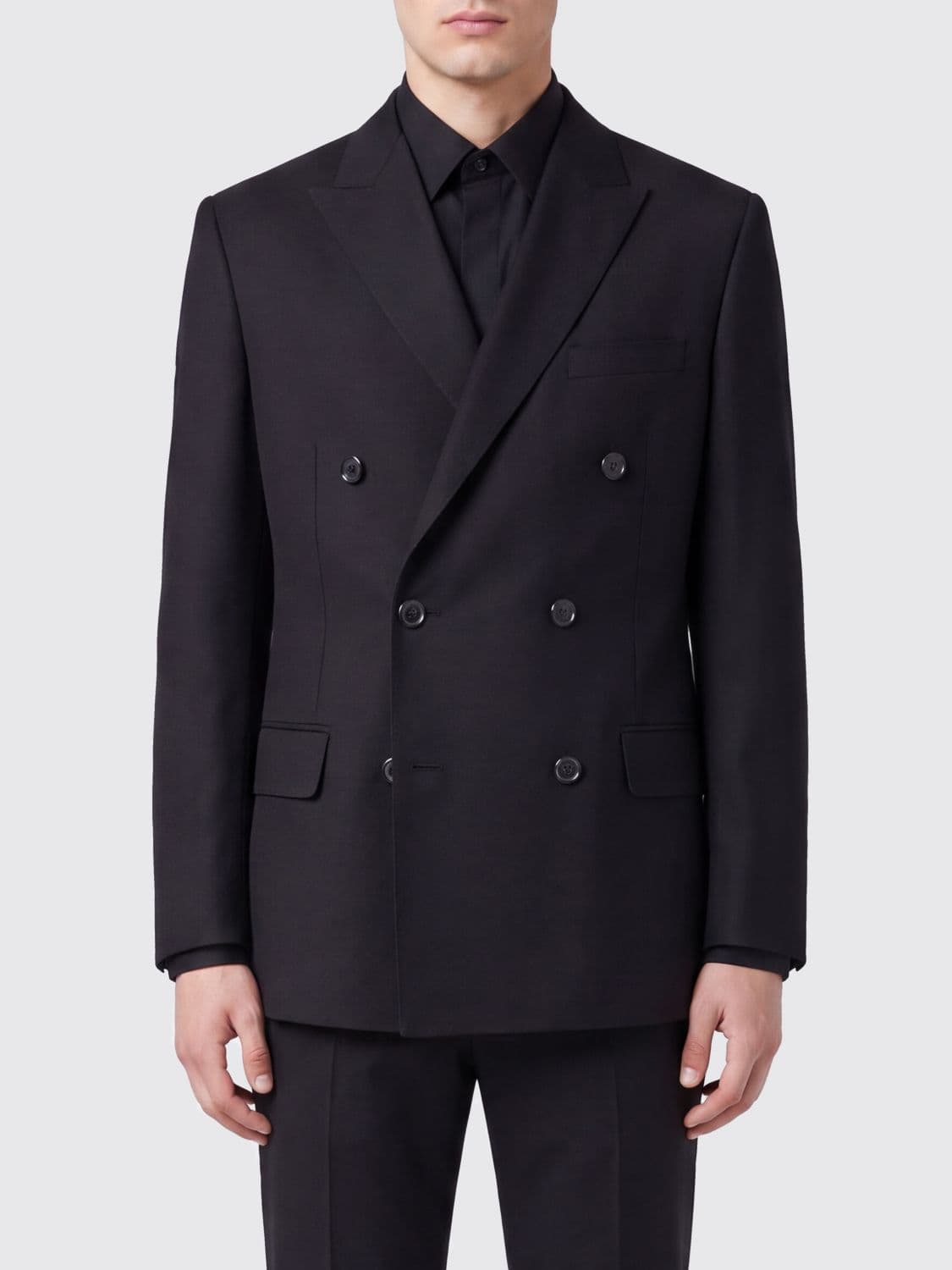 Golden Goose Double-Breasted Wool Blazer with Peak Lapels