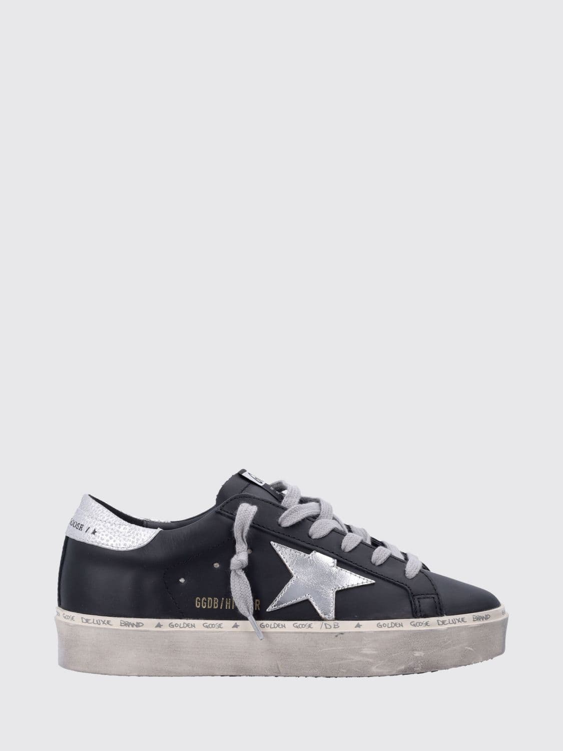Golden Goose Hi Star Distressed Leather Platform Sneakers