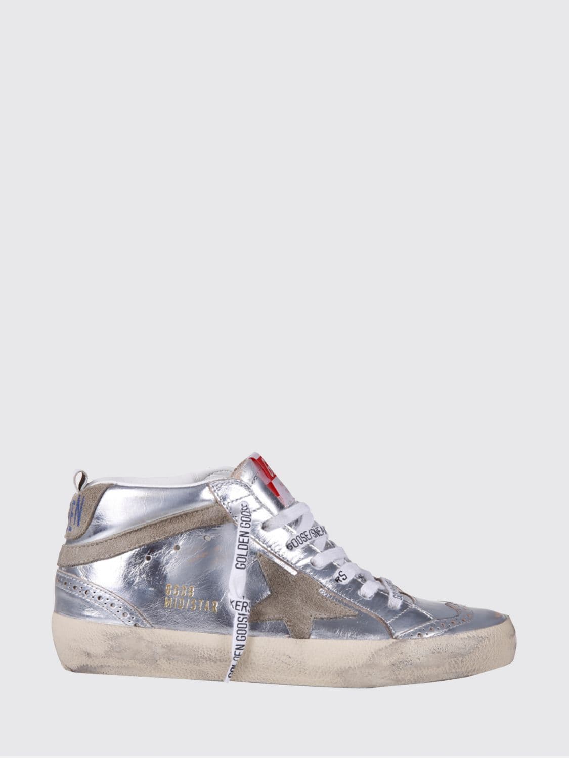 Golden Goose Mid-Star Suede Trainers with Worn Effect and Mid-Top Ankle