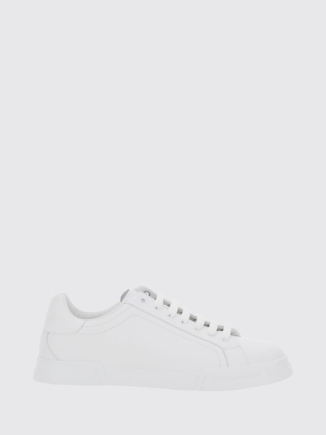 Dolce & Gabbana Low Top Smooth Calfskin Sneakers with Applied Logo