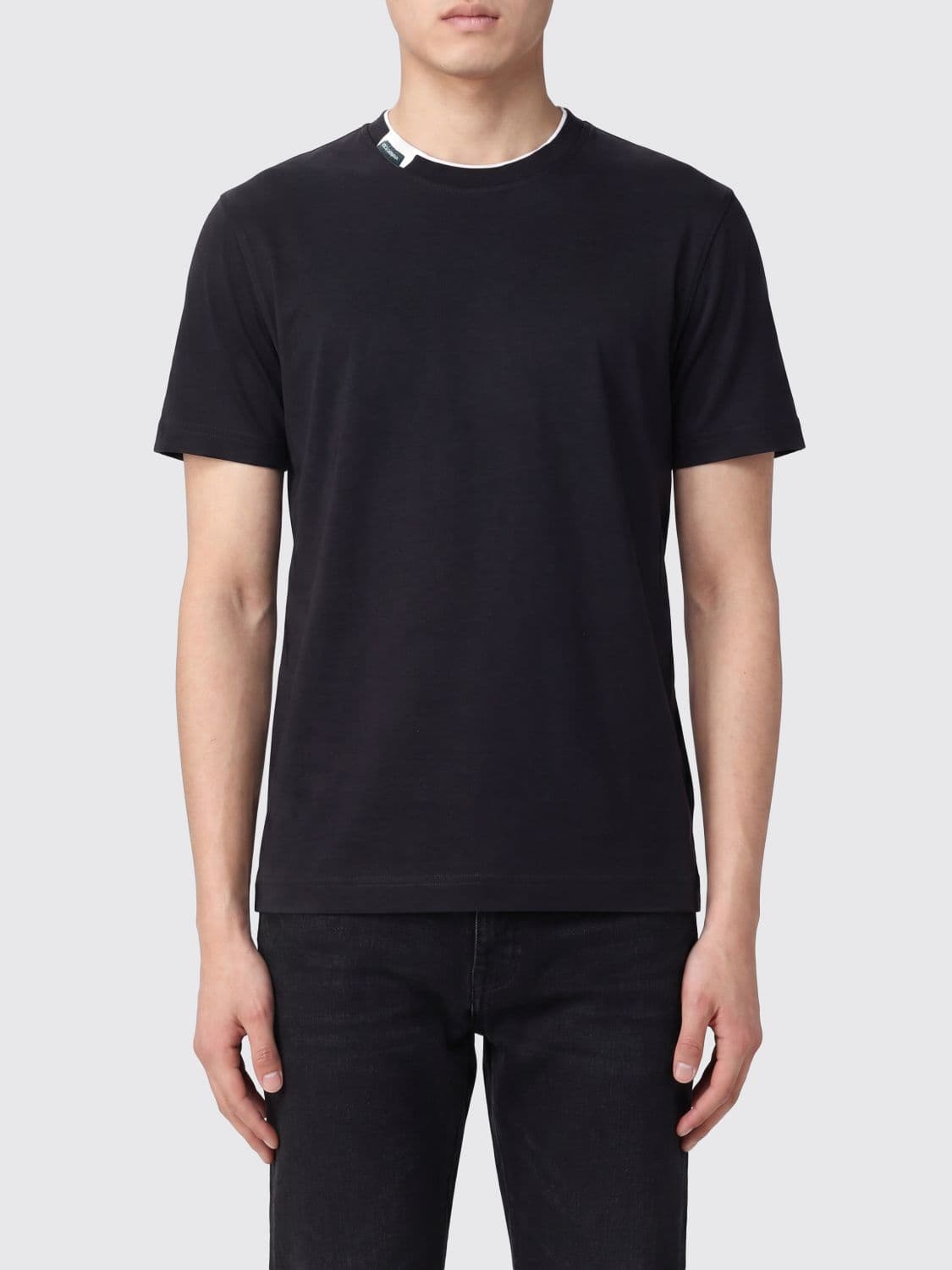 Dolce & Gabbana Contrast Logo and Trim Cotton T-Shirt