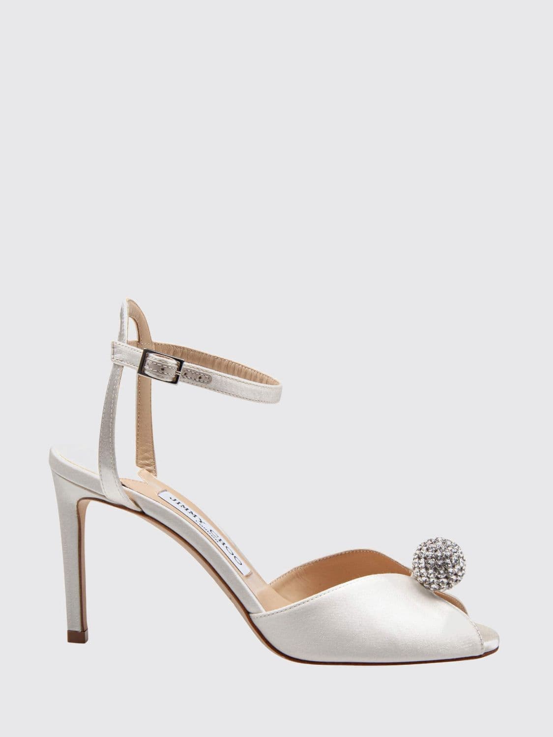 Jimmy Choo Sacora Crystal-Embellished Satin High-Heel Sandals
